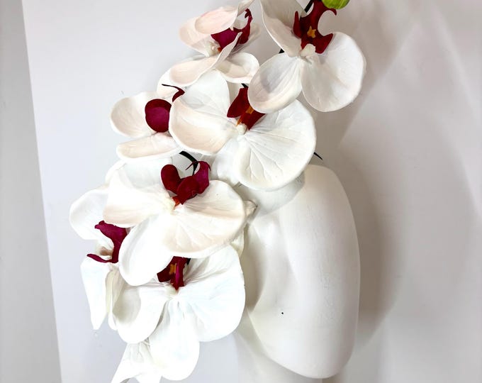 White  Orchid Headband- Derby hats- Wedding- One of a kind