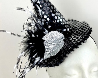 Witch Hat Fascinator- Mini Witch Hat- Costume