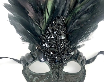 Black Masquerade Mask -Mardi Gras masked ball