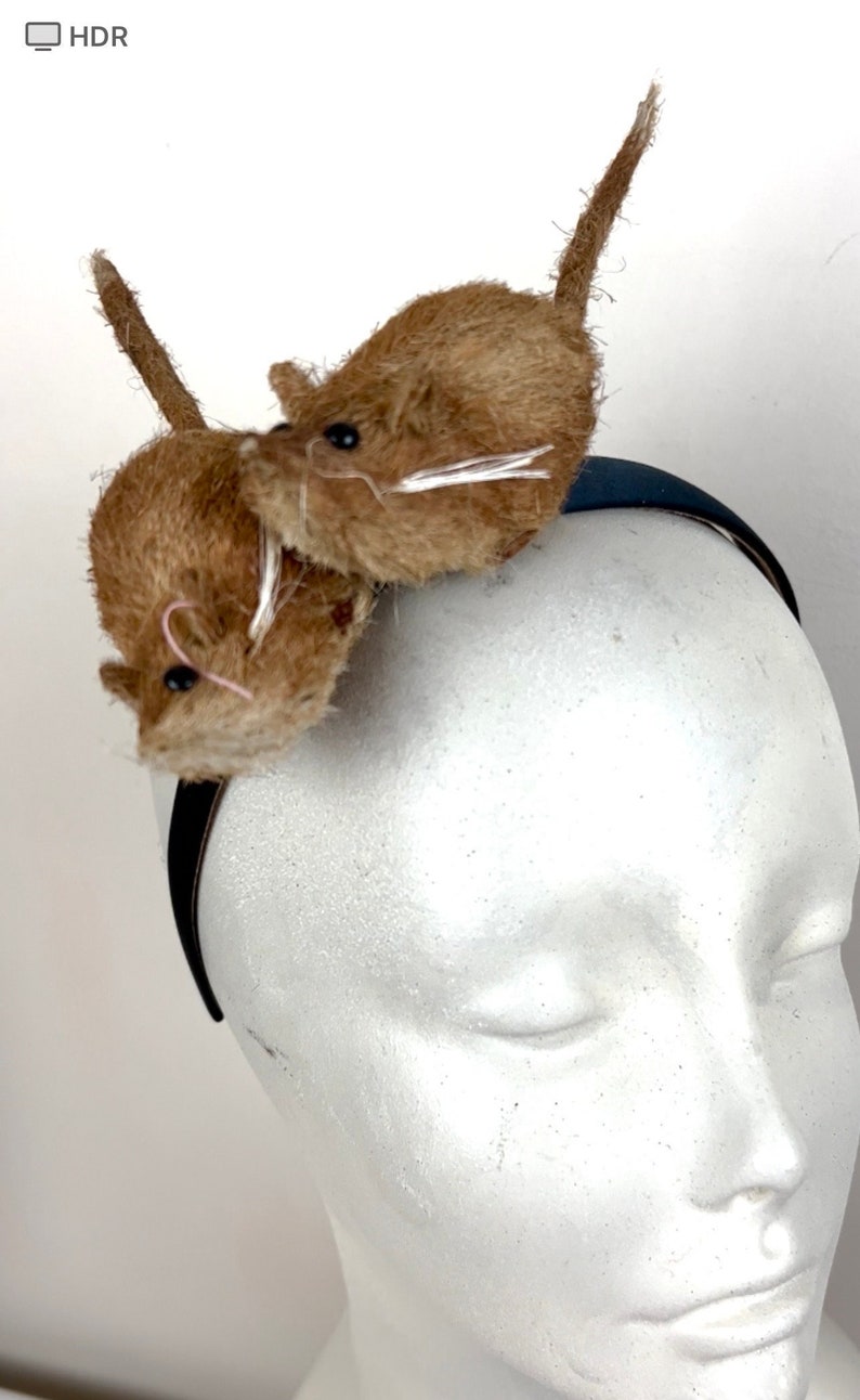 Mouse Headband Rat Fascinator NYC Rat Costume image 1