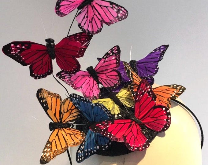 Butterfly Fascinators- women Hat - Wedding- Derby