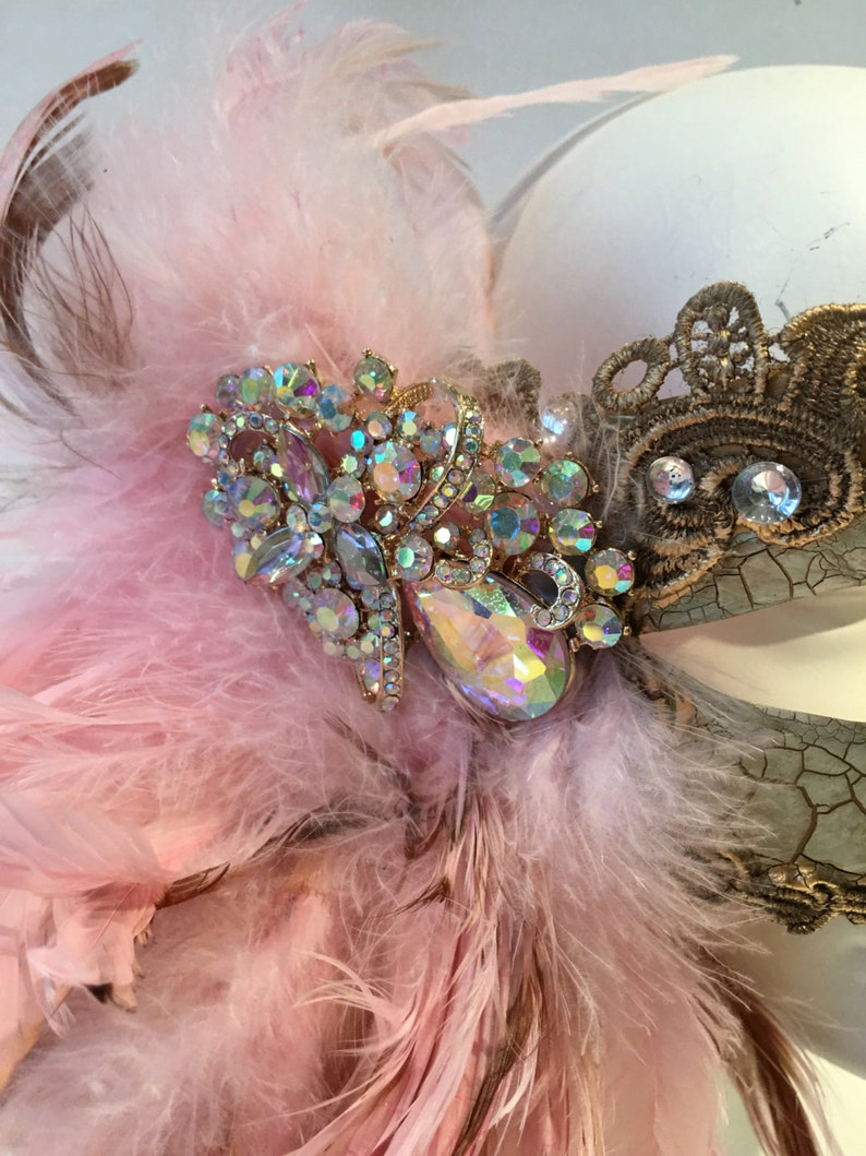 mardi gras mask with stick