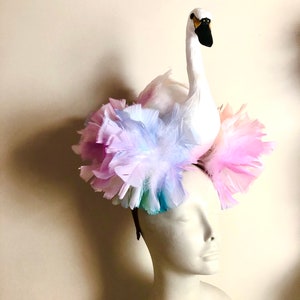 Fascinators- Swan Headband- Derby Hat