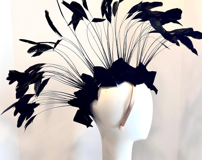Black mohawk- Bow Headpiece