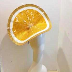 Zitronen Fascinator - Gelber Hut