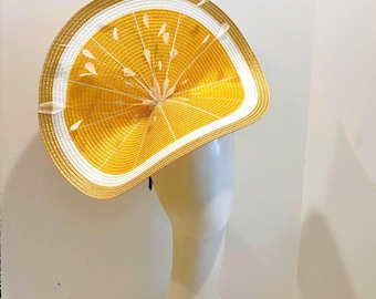 Lemon  Fascinator -Yellow Hat