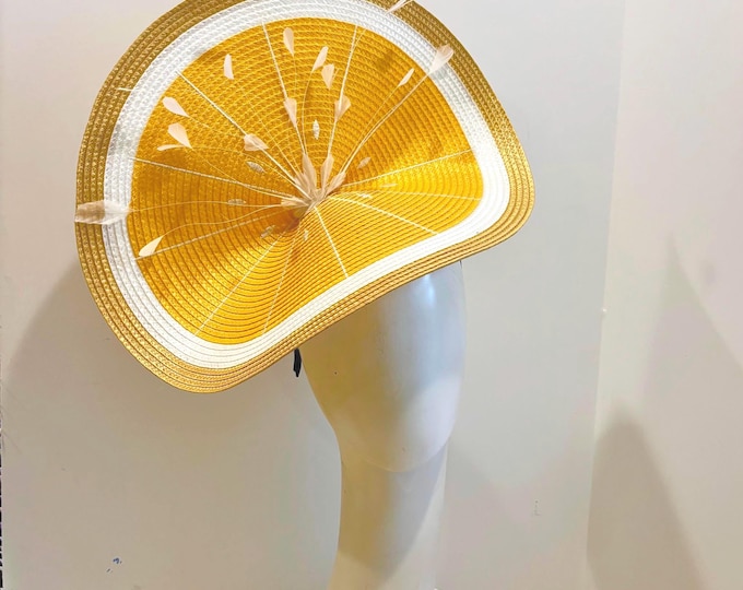 Lemon  Fascinator -Yellow Hat