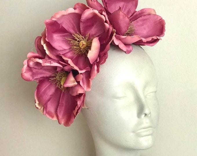 Pink Fascinator- Derby- Magnolia headband