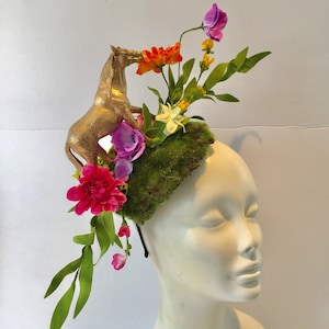 Horse Fascinator- Derby headband- Floral fascinator- Polo Match