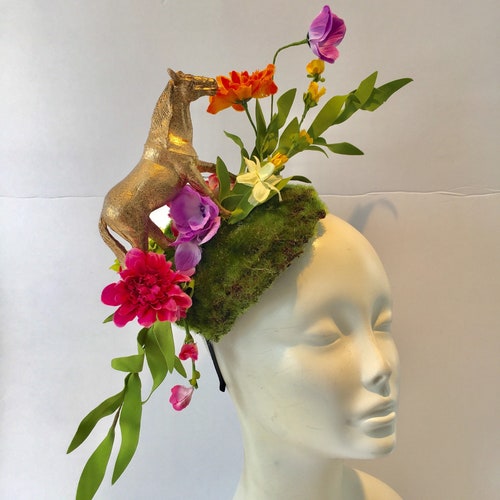 Horse Fascinator Derby Headband Floral 
