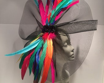Fascinators for Derby- Womens Large Brim- Bonnet Bash