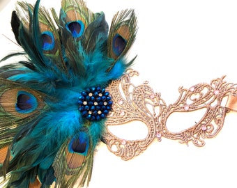 Peacock Masquerade Mask- Halloween -Lace mask