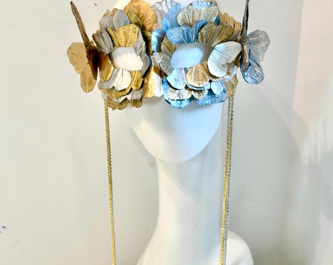 Gold silver Mask -Masquerade Masks- Butterfly- Mardi Gras -New Years Eve party