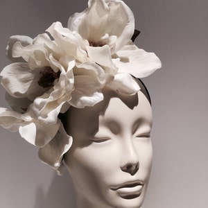 Bridal Fascinator Magnolia Headband Wedding Tea Party image 3