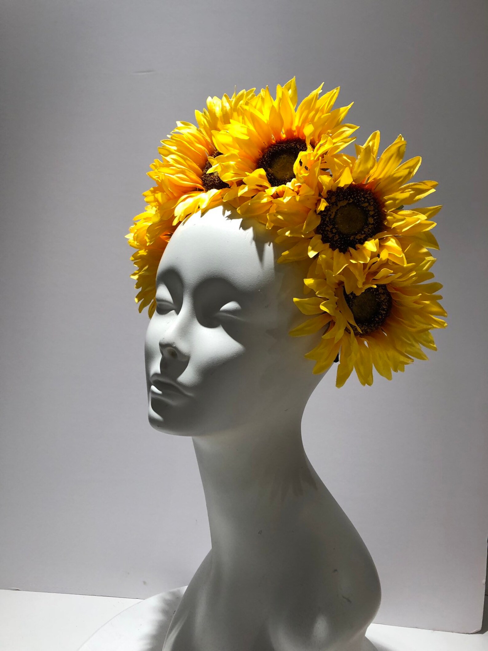 Sunflower Headpiece Yellow Flower Headdress Etsy Hong Kong