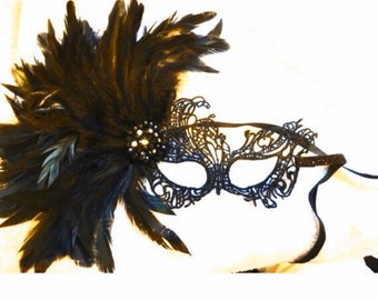 Black Mask- Masquerade Mask- Mardi Gras