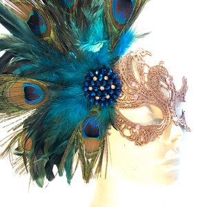 Peacock Masquerade Mask Halloween lace Mask - Etsy