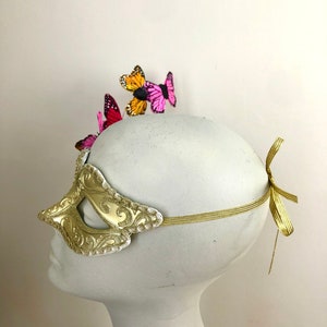 Butterfly mask pastel Masquerade party Mardi Gras Flowers and butterflies image 4