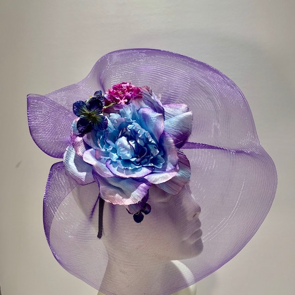 Purple fascinators for Derby- Garden Party -Wedding