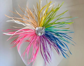 Fascinator for Derby- Horse Race Large Brim- Tea party