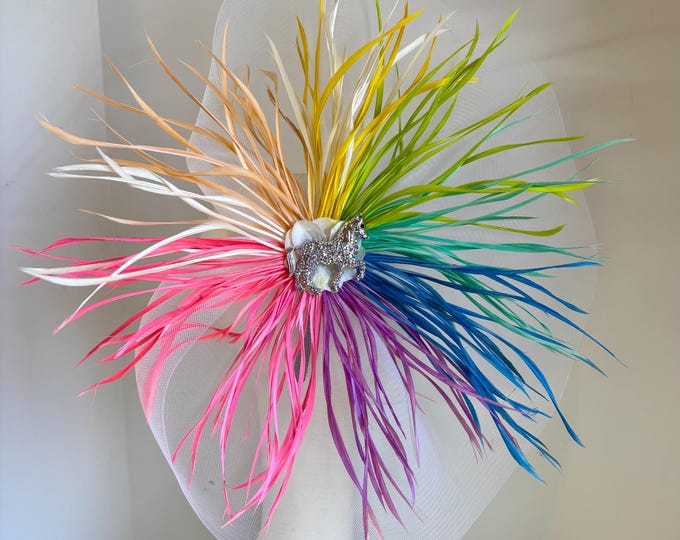 Fascinator for Derby- Horse Race Large Brim- Tea party