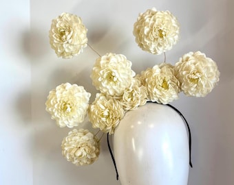 Ivory Fascinator- Mum  Headband- Derby- Wedding- Easter