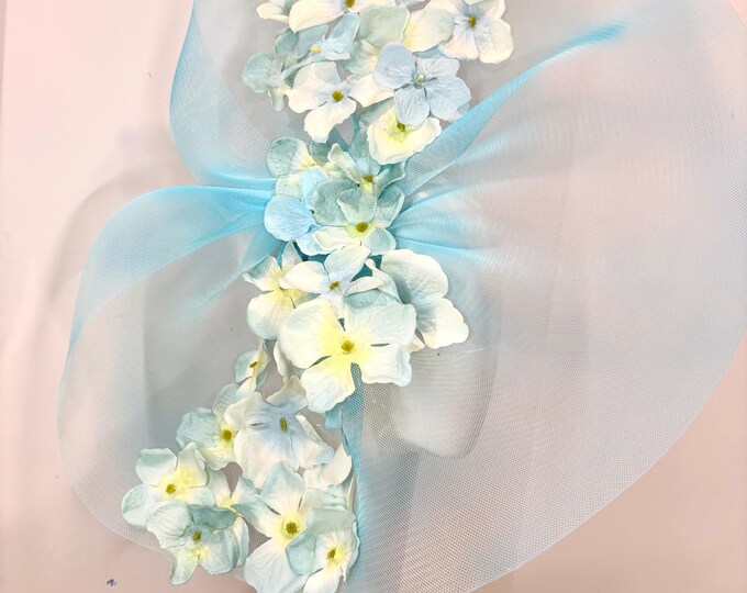 Aqua Fascinator- Wedding- Derby- Tea party