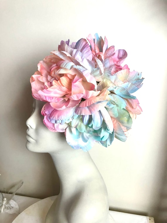Pastel Fascinator Feather Headdress 