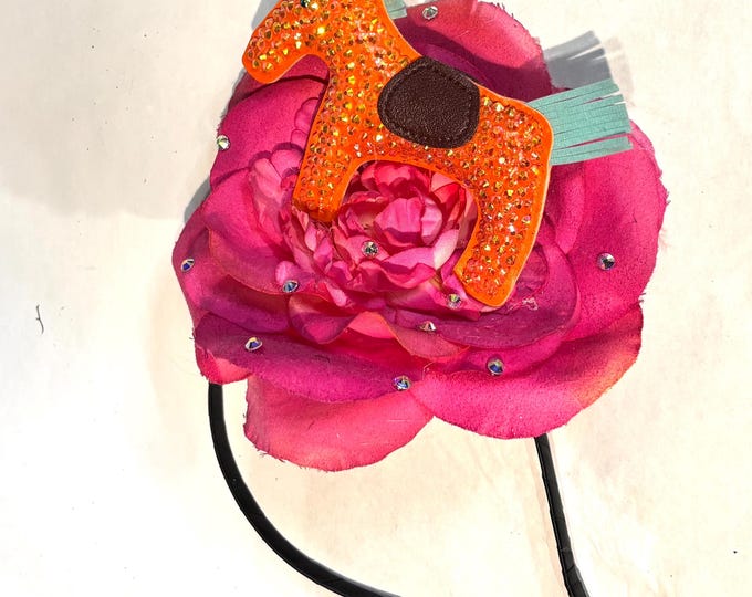 Pink Horse Fascinator- Derby headband- Western - Cowgirl