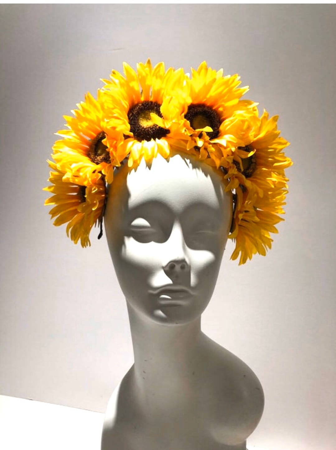Sunflower Headpiece Yellow Flower Headdress Etsy