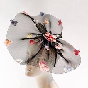Fascinator- Derby Flower Headpiece- Multi color Flower hat