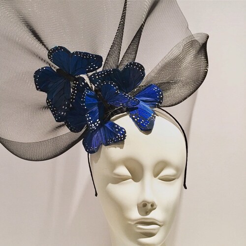 Butterfly Fascinator tea Party Hat Kentucky Derby Etsy