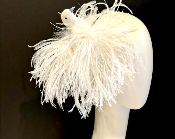 Bird Fascinator- White Fascinator- all White Party