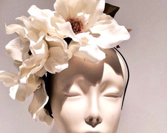 Bridal Fascinator- Magnolia Headband- Wedding- Tea Party