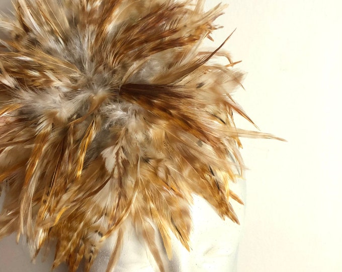 Fun Fascinator- Rust Feather headband -Derby fascinator