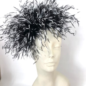 Black white Fascinator for women- Derby- Cocktail Hat