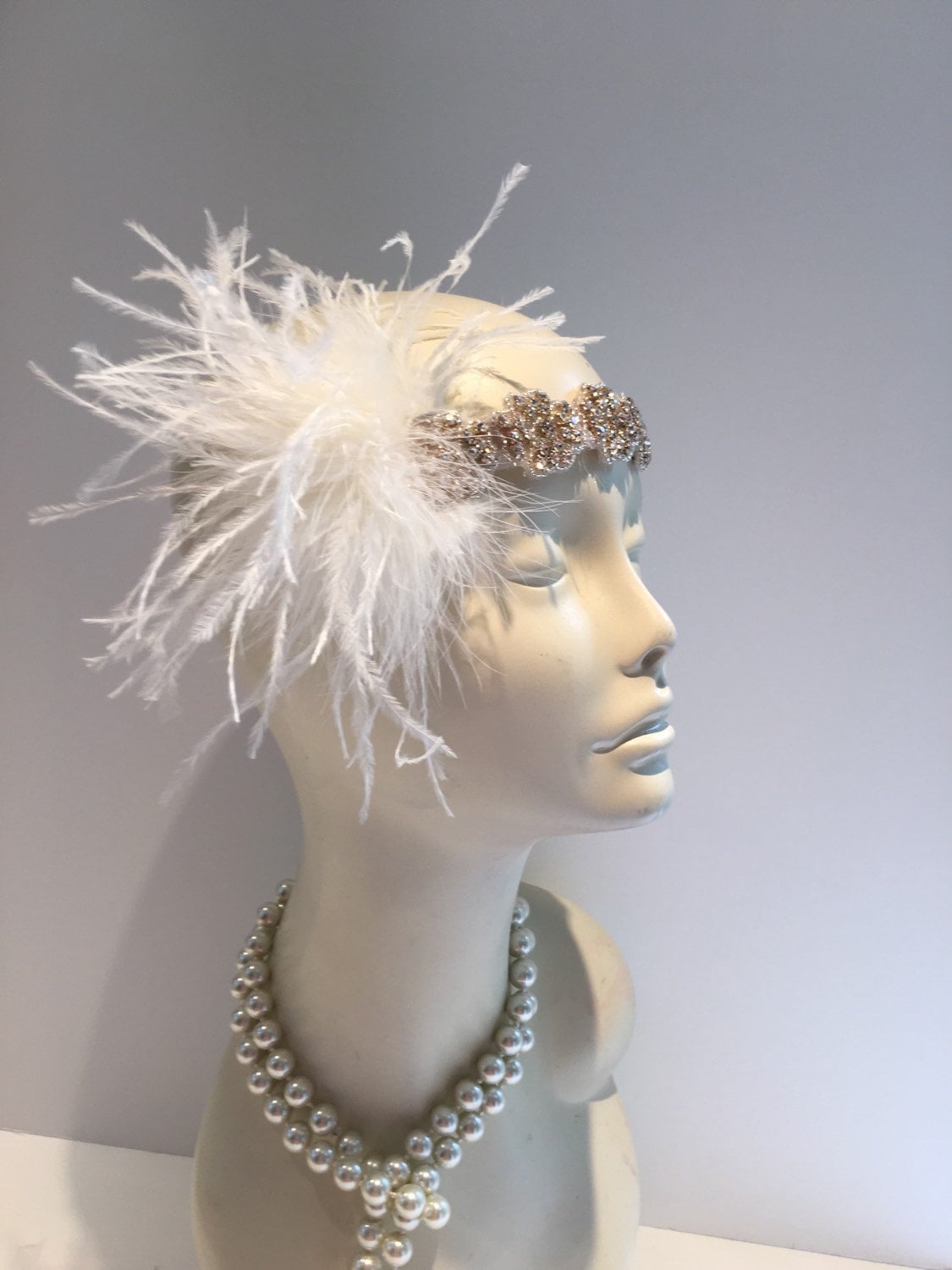 Pañuelo blanco estilo Gatsby de los años 20 - Flapper