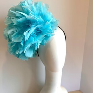 Lt turquoise feathers Fascinators for Derby- Ladies Luncheon