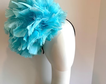 Lt turquoise feathers Fascinators for Derby- Ladies Luncheon