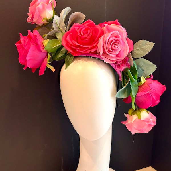 Rose Fascinator- Vintage inspired- The garden