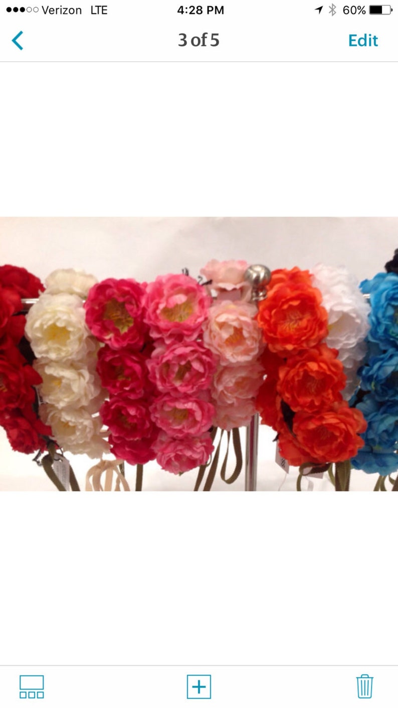 Skull and Flower Headband Day of the Dead Etsy