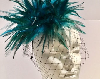 Turquoise Fascinators -Derby -Wedding -Cocktail hat