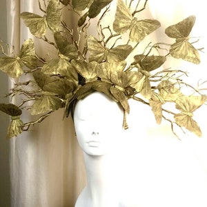 White fascinators -Butterfly Headpiece