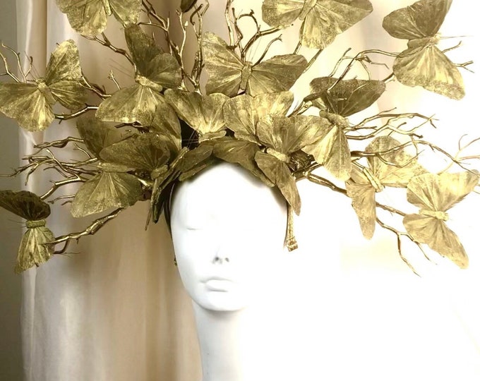 White fascinators -Butterfly Headpiece
