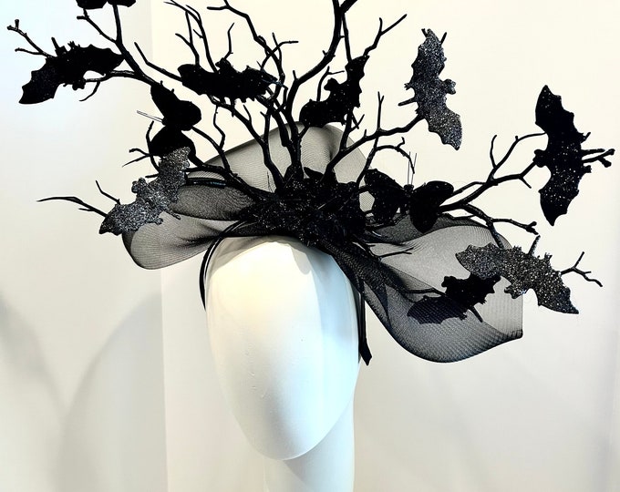 Bat Fascinator- Halloween headdress- Butterfly Headpiece