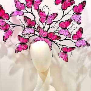 Butterfly Headpiece- Big Derby Fascinator- Hat Luncheon