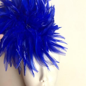 Ladies Luncheon hat- Blue fascinator- Wedding-