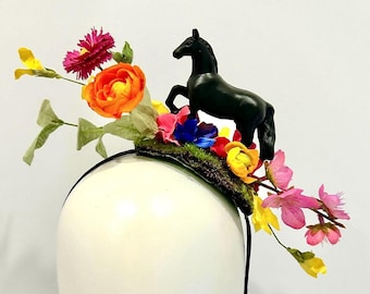 Horse Fascinator- Derby Day hat- Polo Match