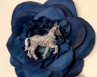 Navy Horse Fascinator- Derby headband- Navy blue fascinator