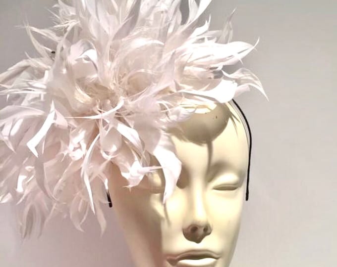 White Fascinator- Diner en Blanc- Wedding- Tea party Hat